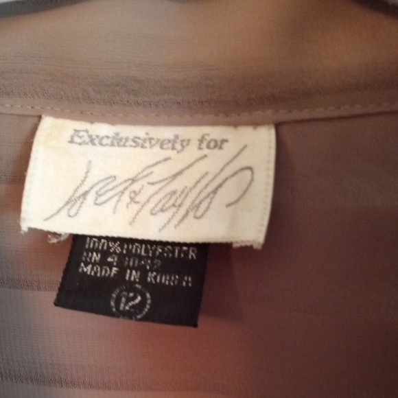 Lord & Taylor Taupe Blouse - Picture 4 of 4